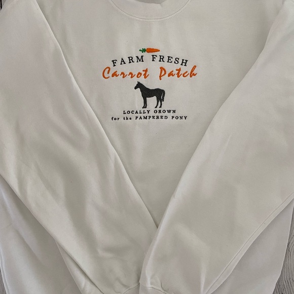 Pampered Pony’s Carrot Patch Embroidered Sweatshirt - Picture 3 of 3